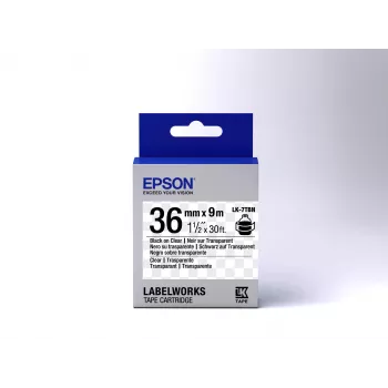Epson kazeta etikiet transparentná LK-7TBN čierna/transparentná 36 mm (9 m)