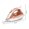 Tefal Virtuo 30 FV2C40E0 žehlička suchá a parná keramická žehliaca plocha 2000 W broskyňová, biela