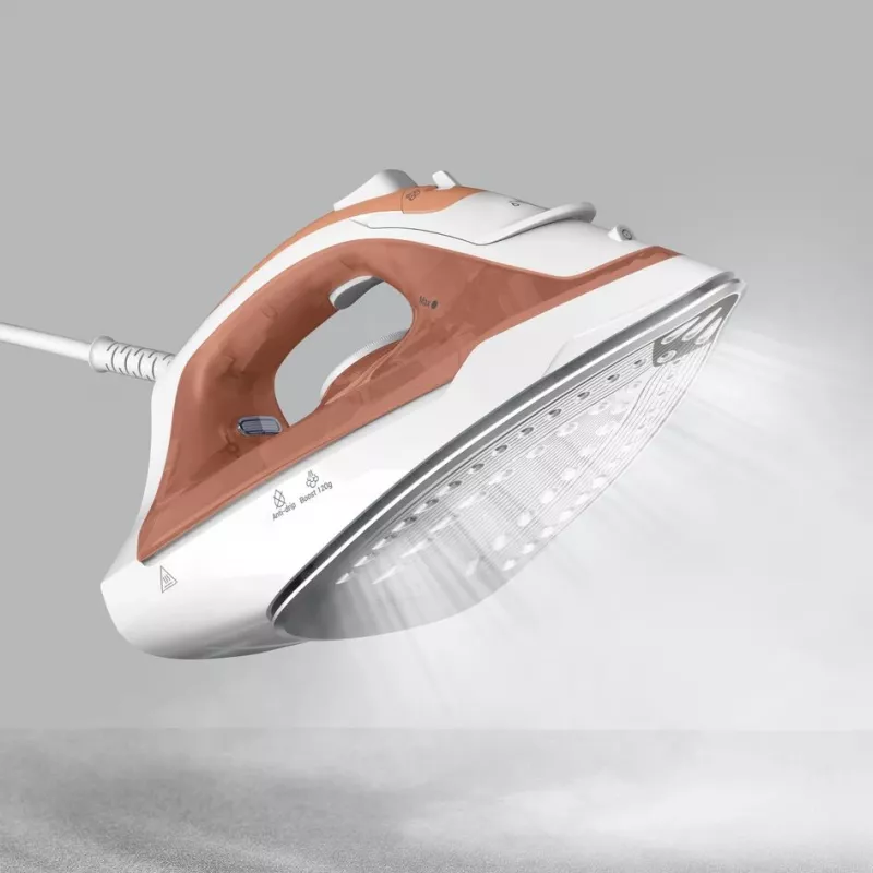 Tefal Virtuo 30 FV2C40E0 žehlička suchá a parná keramická žehliaca plocha 2000 W broskyňová, biela
