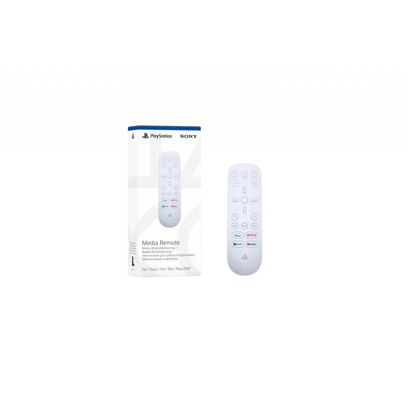 Sony Media Remote, herná konzola, TV, IR bezdrôtové, tlačidlá, biela