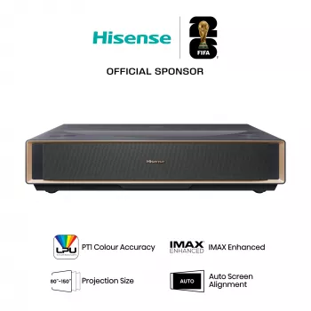 Projektor HISENSE PT1 3D Smart-TV, natívne 16:9, Wi‑Fi & Ethernet, HDR (HLG), HDMI 2.0/2.1, čierna