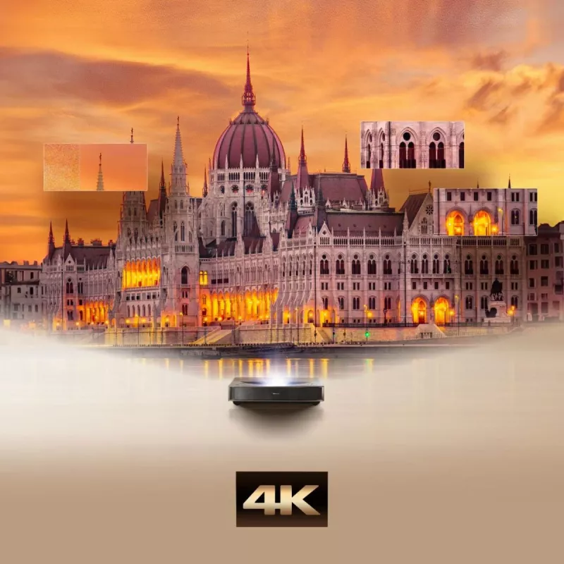 Projektor HISENSE PT1 3D Smart-TV, natívne 16:9, Wi‑Fi & Ethernet, HDR (HLG), HDMI 2.0/2.1, čierny