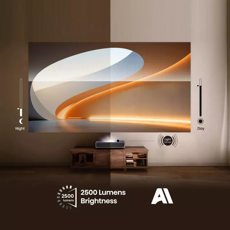 Projektor HISENSE PT1 3D Smart-TV, natívne 16:9, Wi‑Fi & Ethernet, HDR (HLG), HDMI 2.0/2.1, čierny
