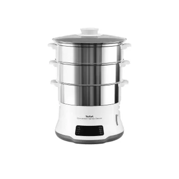 Tefal Convenient Series Deluxe VC502D parný hrniec 3 košíky pracovná doska 900 W nehrdzavejúca oceľ, biela