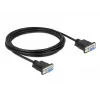 Sériový kábel DeLOCK 86606 čierny 3m RS-232 Sub-D9