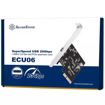 Silverstone ECU06 interný USB 3.2 Gen 2 adaptér PCIe Low-Profile
