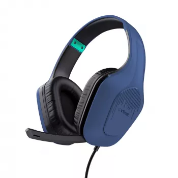 Trust GXT 415B Zirox headset káblový Head-band gaming modrý