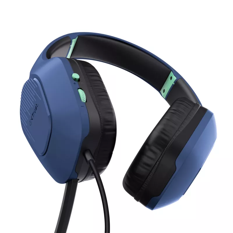 Trust GXT 415B Zirox headset káblový Head-band gaming modrý