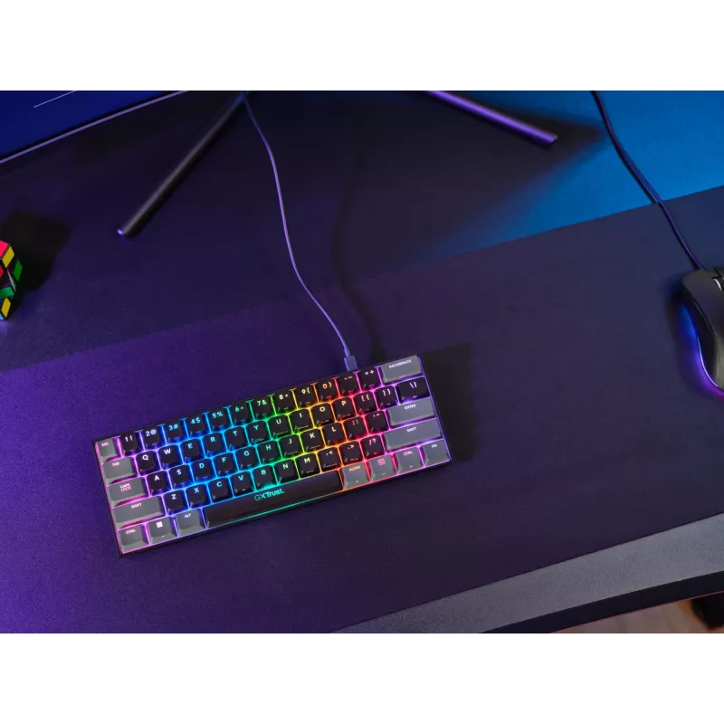Trust GXT 867 Acira klávesnica gaming USB QWERTY US-anglická čierna