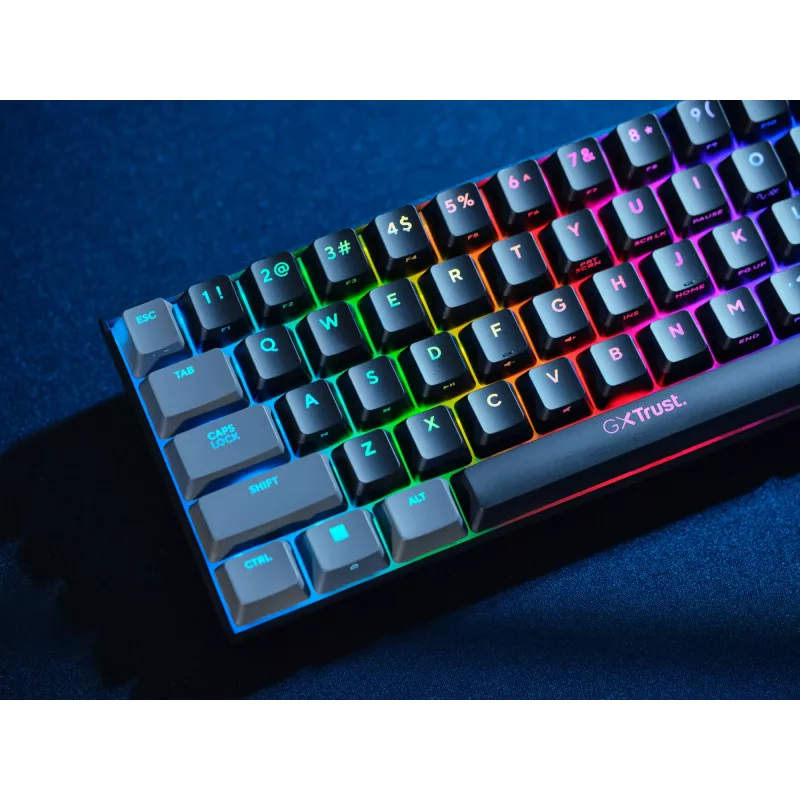 Trust GXT 867 Acira klávesnica gaming USB QWERTY US-anglická čierna