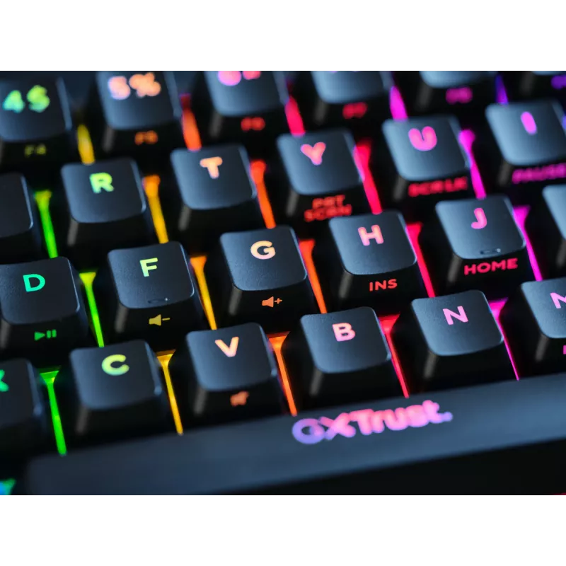 Trust GXT 867 Acira klávesnica gaming USB QWERTY US-anglická čierna