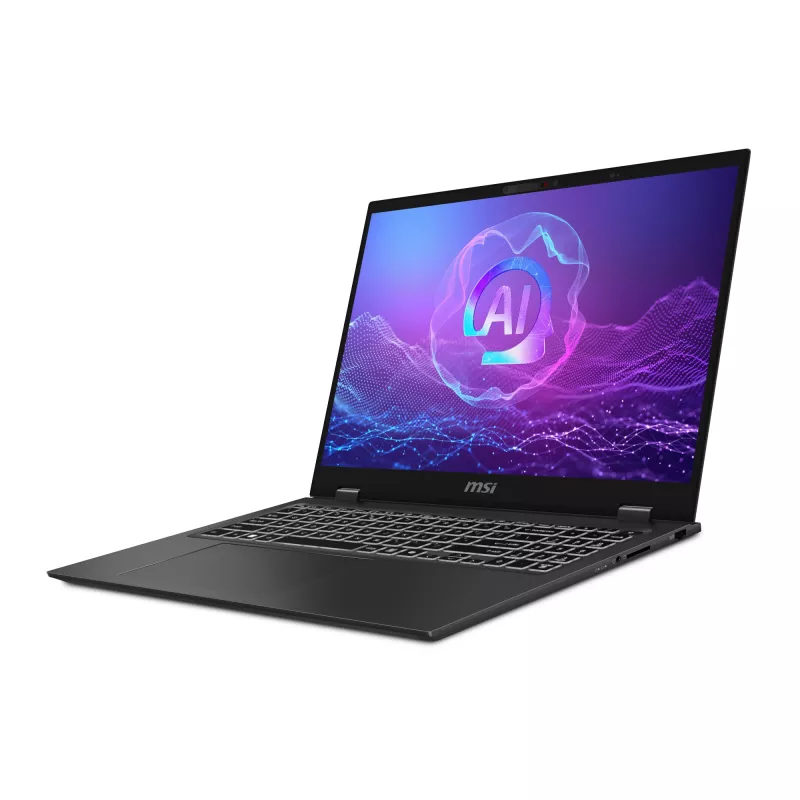 MSI Prestige 16 AI+ Evo B2VMG-017NL Copilot+ PC Intel Core Ultra 9 288V notebook 40,6 cm (16 palcov) UHD+ 32 GB LPDDR5x-SDRAM 1 TB SSD Wi-Fi 7 (802.11be) Windows 11 Pro sivý