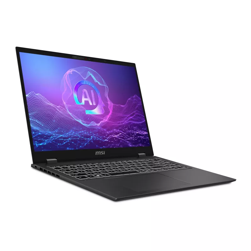 MSI Prestige 16 AI+ Evo B2VMG-017NL Copilot+ PC Intel Core Ultra 9 288V notebook 40,6 cm (16 palcov) UHD+ 32 GB LPDDR5x-SDRAM 1 TB SSD Wi-Fi 7 (802.11be) Windows 11 Pro sivý