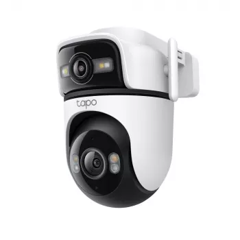 TP-Link Tapo Outdoor Dual Lens Pan/Tilt bezpečnostná kamera, IP bezpečnostná kamera, vonkajšia, káblová & bezdrôtová, stropná/nástenná/stožiarová montáž, biela, sférická