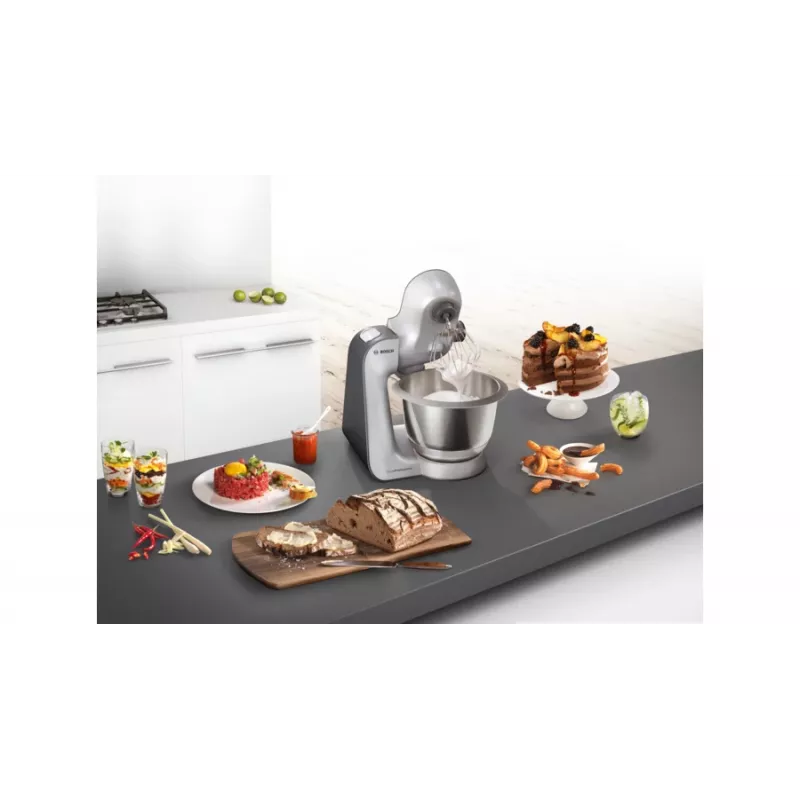 Bosch MUM59S81DE kuchynský robot 1000 W 3,9 l čierny, nerez