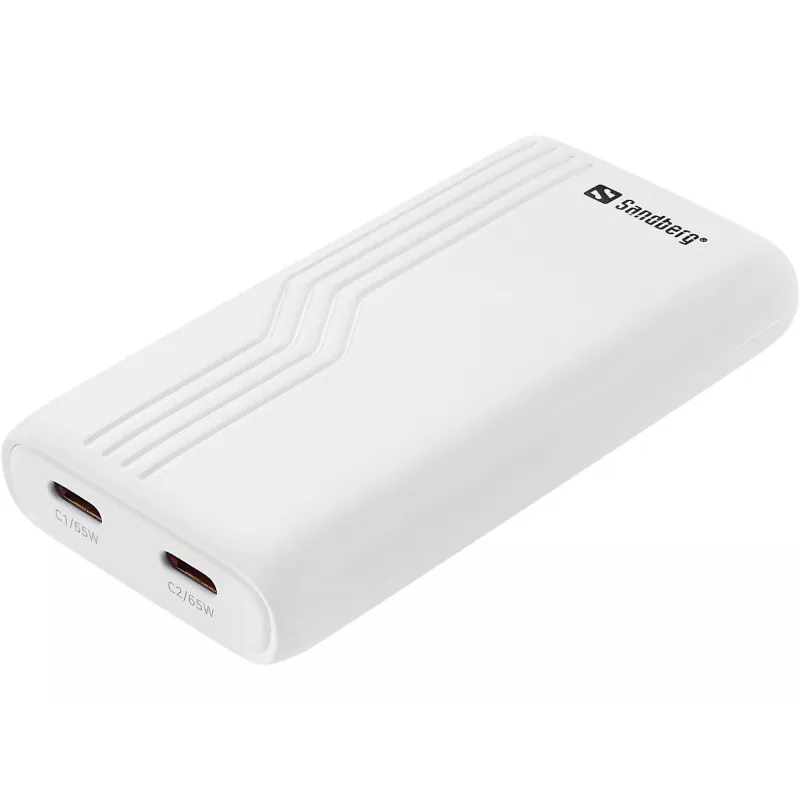 Sandberg 4in1 TravelCharger 65W biela, interiérová, AC, 20 V, biela