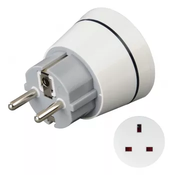 Hama 00223452 cestovný adaptér typ F typ G (UK) biely