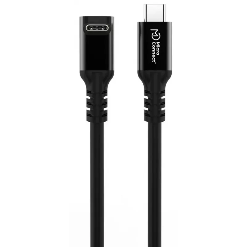 USB-C na USB-C kábel MicroConnect MC-USB3.2CC5-FA, USB 3.2 Gen 2x2, 20 Gbit/s, 5 m, čierny