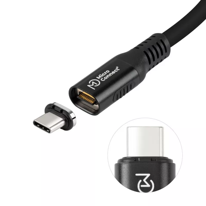 USB4 Gen 3x2 USB-C na USB-C kábel MicroConnect MC-LS-USB4CC0.15, 0,15 m, čierny