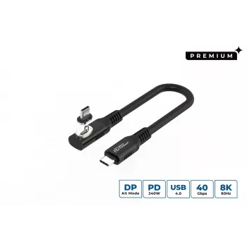 USB4 Gen 3x2 USB-C na USB-C kábel MicroConnect MC-LS-USB4CC0.15-A – 0,15 m, čierny