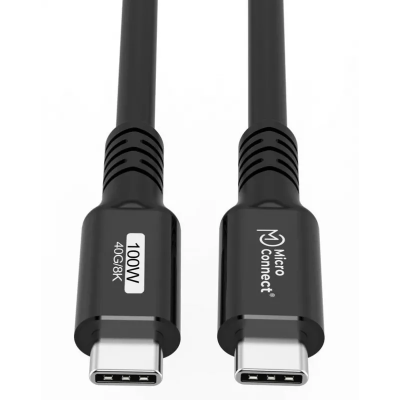 Microconnect USB4CC015 USB kábel USB4 Gen 3x2 0,15 m USB-C čierny
