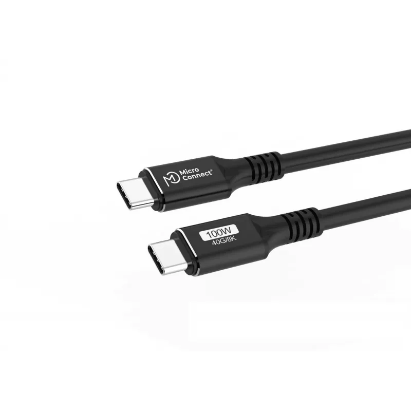 Microconnect USB4CC015 USB kábel USB4 Gen 3x2 0,15 m USB-C čierny