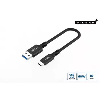 Microconnect USB3.2AC015 USB kábel USB 3.2 Gen 2 (3.1 Gen 2) 0,15 m USB C USB A čierny