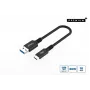 Microconnect USB3.2AC015 USB kábel USB 3.2 Gen 2 (3.1 Gen 2) 0,15 m USB C USB A čierny