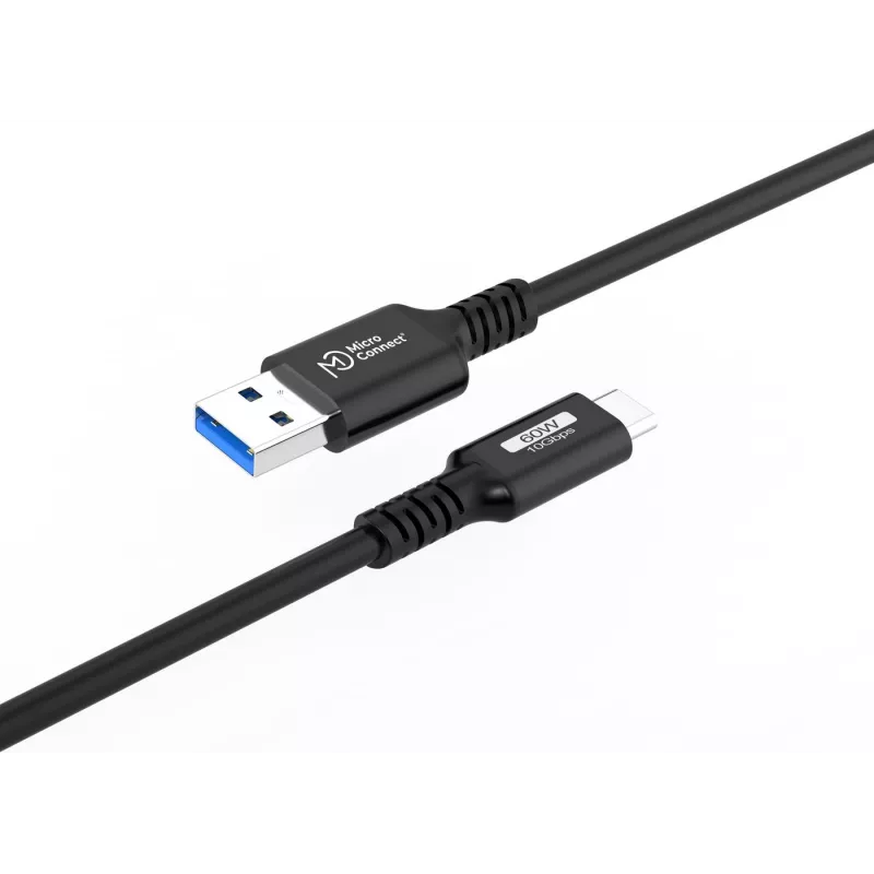 Microconnect USB3.2AC015 USB kábel USB 3.2 Gen 2 (3.1 Gen 2) 0,15 m USB C USB A čierny