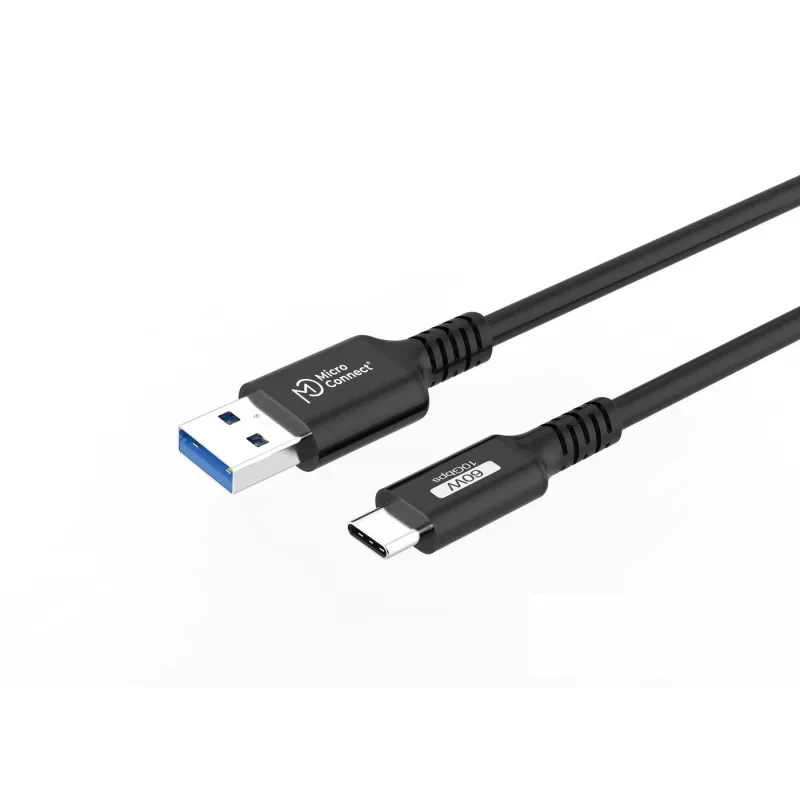 Microconnect USB3.2AC015 USB kábel USB 3.2 Gen 2 (3.1 Gen 2) 0,15 m USB C USB A čierny
