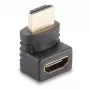 Lindy HDMI konektor samica na HDMI konektor samec 90-stupňový uhlový adaptér nahor