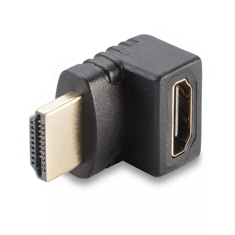 Lindy HDMI konektor samica na HDMI konektor samec 90-stupňový uhlový adaptér nahor