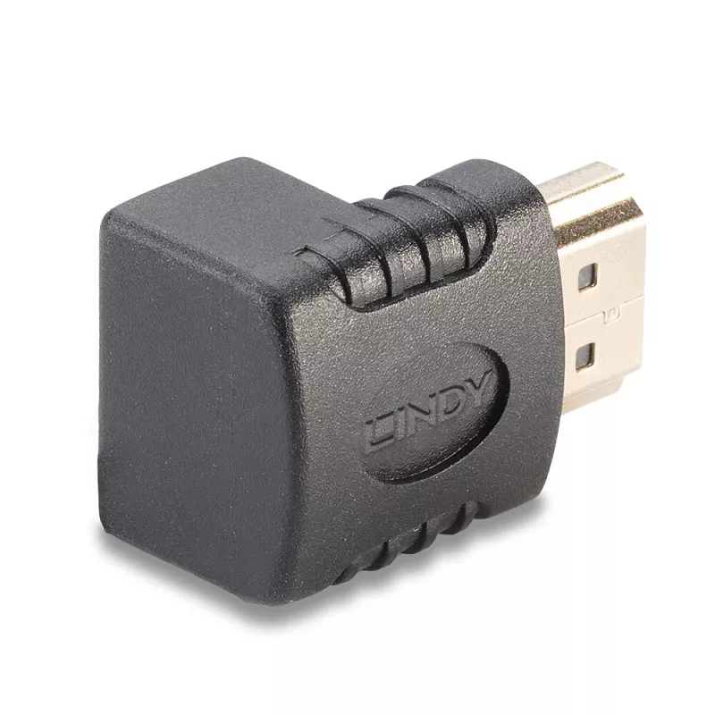 Lindy HDMI konektor samica na HDMI konektor samec 90-stupňový uhlový adaptér nahor