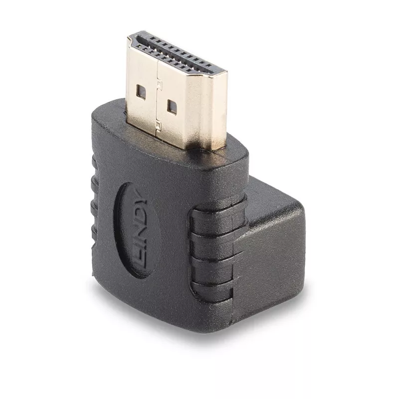 Lindy HDMI konektor samica na HDMI konektor samec 90-stupňový uhlový adaptér nahor