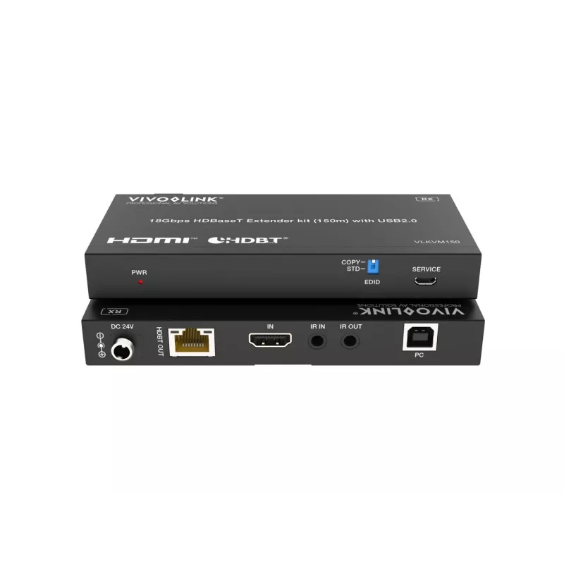 KVM sada VivoLink VLKVM150 HDBaseT KVM extender 18Gbps, dosah až 150 m