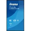 Digital-Signage plochý displej IIYAMA LH8664UHS-B3AG — 85,6 inch (2,17 m) 3840x2160 4K IPS, 450 cd/m², Wi‑Fi, Android, 24/7, čierny