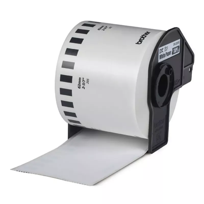 Nekonečná etiketa Brother DK22205 čierna na bielom 6,2 cm x 30,48 m
