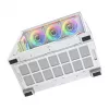 PC skriňa MODECOM VOLCANO STELLAR PLUS ARGB MIDI 8F biela — Mid-Tower, ATX, tvrdené sklo, ARGB osvetlenie, 8 ventilátorov, GPU do 42 cm
