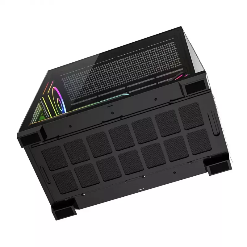 PC skriňa Mid-Tower MODECOM VOLCANO STELLAR PLUS ARGB MIDI, 5 predných ventilátorov, tvrdené sklo, USB-C