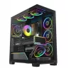 PC skriňa Mid-Tower MODECOM VOLCANO STELLAR PLUS ARGB MIDI, 5 predných ventilátorov, tvrdené sklo, USB-C