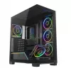PC skriňa Mid-Tower MODECOM VOLCANO STELLAR PLUS ARGB MIDI, 5 predných ventilátorov, tvrdené sklo, USB-C