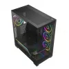 PC skriňa Mid-Tower MODECOM VOLCANO STELLAR PLUS ARGB MIDI, 5 predných ventilátorov, tvrdené sklo, USB-C