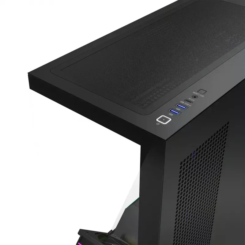PC skriňa Mid-Tower MODECOM VOLCANO STELLAR PLUS ARGB MIDI, 5 predných ventilátorov, tvrdené sklo, USB-C