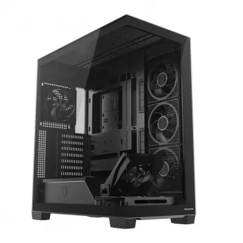 PC skriňa Mid-Tower MODECOM VOLCANO STELLAR PLUS ARGB MIDI, 5 predných ventilátorov, tvrdené sklo, USB-C