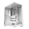 PC skriňa MODECOM VOLCANO STELLAR PLUS MIDI biela — Midi Tower, microATX, tvrdené sklo, USB-C, podporuje GPU 420 mm