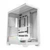 PC skriňa MODECOM VOLCANO STELLAR PLUS MIDI biela — Midi Tower, microATX, tvrdené sklo, USB-C, podporuje GPU 420 mm
