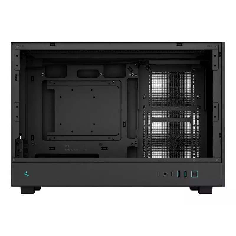 PC skriňa DeepCool CH260 Micro Tower čierna — Micro-ATX/Mini-ITX, tvrdené sklo, USB-C, max. GPU 413 mm
