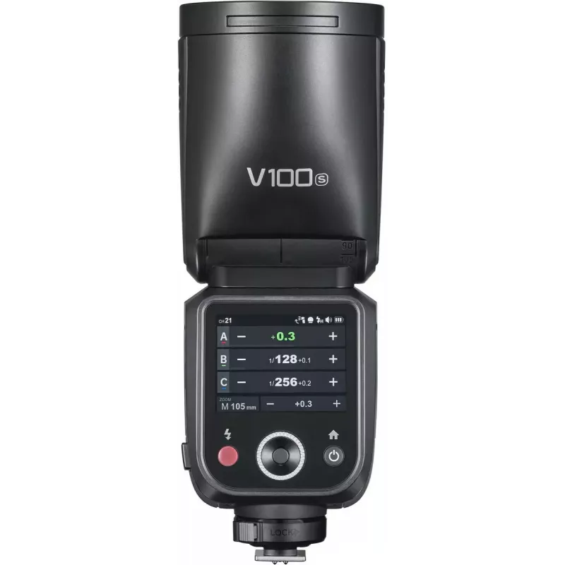 Blesk Godox V100 pre Sony – prenosný 100 Ws kamerový blesk, vstavaná nabíjateľná batéria