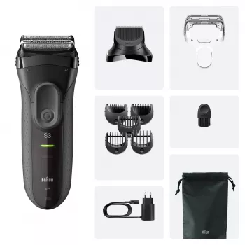 Braun 3000BT akumulátorový zastrihávač 5 7 mm mokré & suché čierna sivá