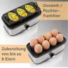 ProfiCook PC-EK 1275 Varič vajec, 400 W, až 8 vajec, čierna/nehrdzavejúca oceľ (501275)